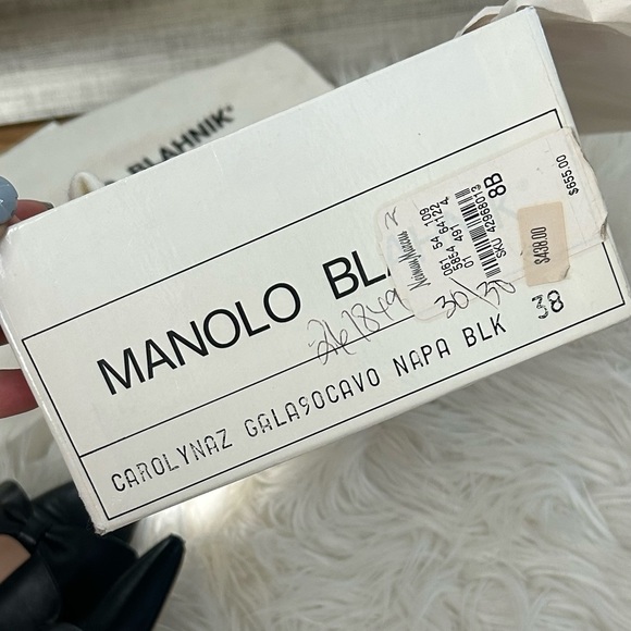 Manolo Blahnik Leather Slingback Pumps, Bow Detail, EU size 38.5 - Picture 5 of 9